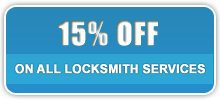 15% of on all locksmith services